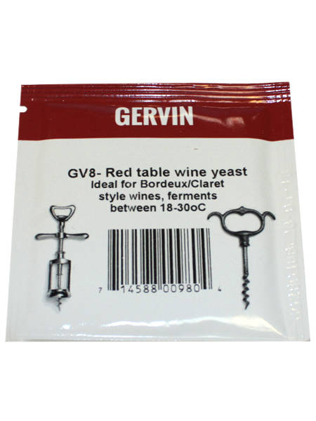Винные дрожжи Gervin GV8 Red Table Wine