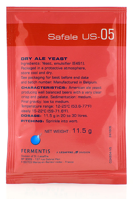 Пивные дрожжи Fermentis Safale US-05, 11,5 г